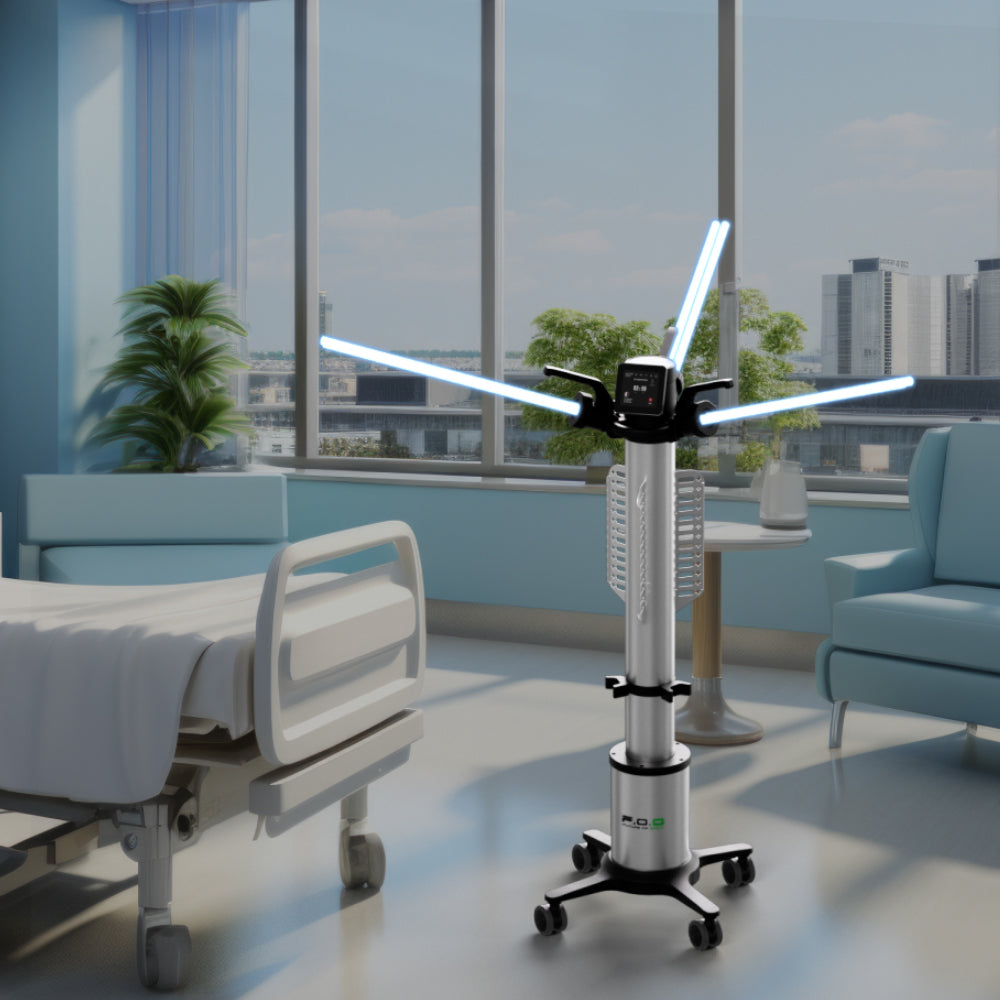 AXYS 360 PRO en désinfection dans une chambre médicale